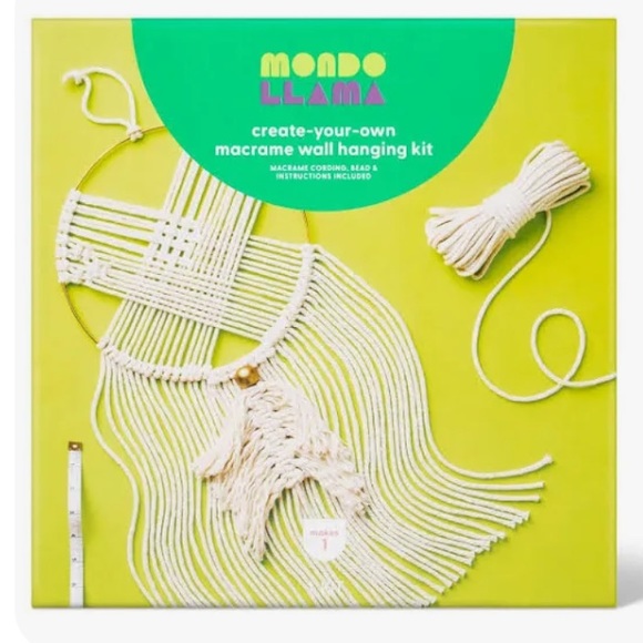 NWT Mondo Llama Macrame Wall Hanging DIY Craft Kit – Boho Home Decor - Picture 1 of 5